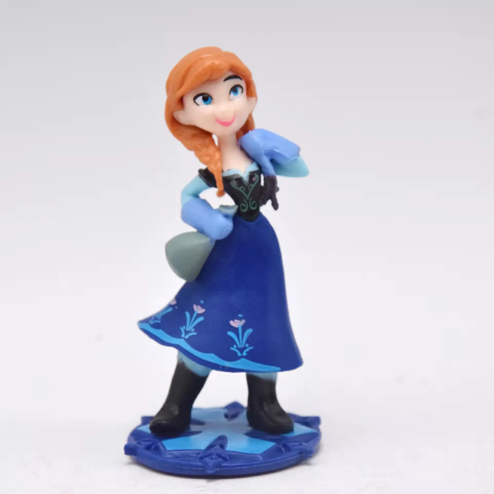 6pcs/set Anime Disney Princess Frozen Elsa Anna Jasmine Rapunzel Cartoon PVC Action Figures Handmade Model Adorable Toys Gifts