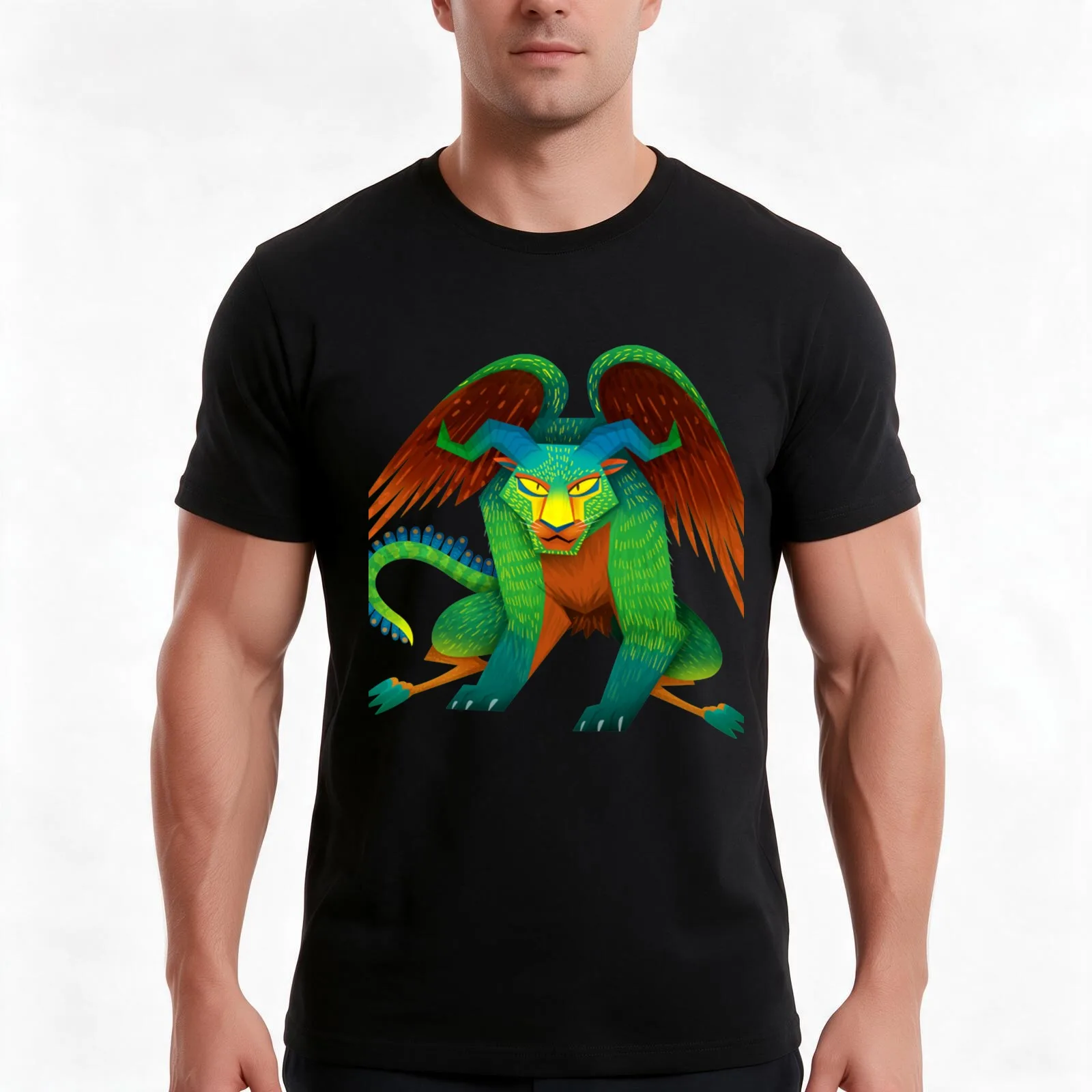 Pepita Alebrije T-Shirt, Summer Casual Cotton Tee, Oversized Streetwear Tops, Vintage Graphic Print, Loose Fit Short Sleeve