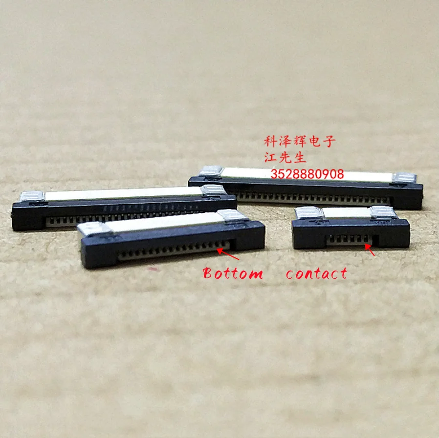 10pcs FPC Connector 0.5mm/1.0mm Pitch Drawer type Upper/ Bottom contact Type Socket FFC Flat Cable Socket 4P 5P 6P 8P 10P-60Pin