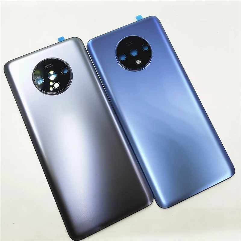 A+++ For Oneplus 7T Battery Cover Gorilla Glass Back Rear Door Housing For Oneplus7t 1+7T Back Frame Glass With Camera Lens