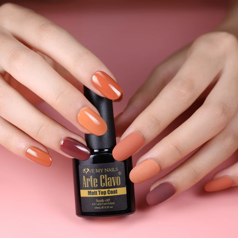 آرتي كلافو 10 مللي ماتي توب جل طلاء الأظافر التمهيدي قاعدة مات معطف فوقي هلام الورنيش مسمار الفن مانيكير مات شفاف نقع قبالة