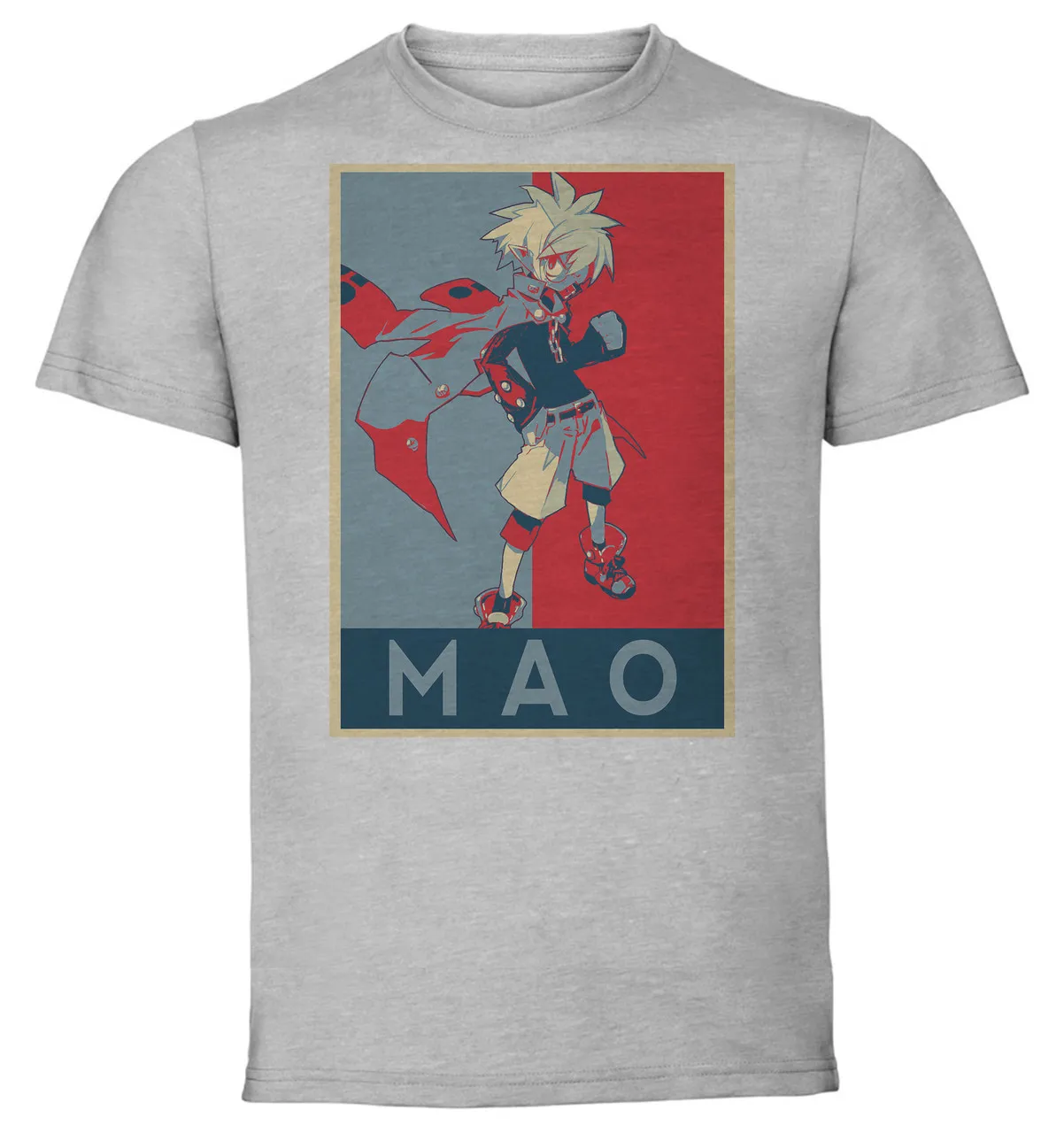 

Футболка унисекс серая пропагандистская Disgaea Mao