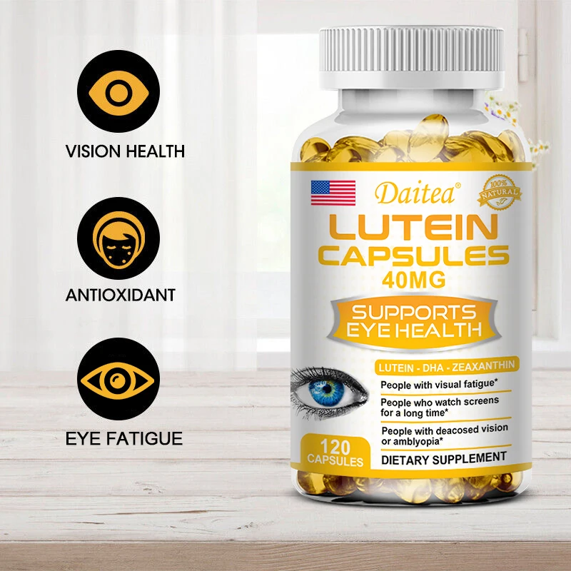 Eye health supplements containing lutein and zeaxanthin help improve healthy vision, relieve eye fatigue and combat myopia