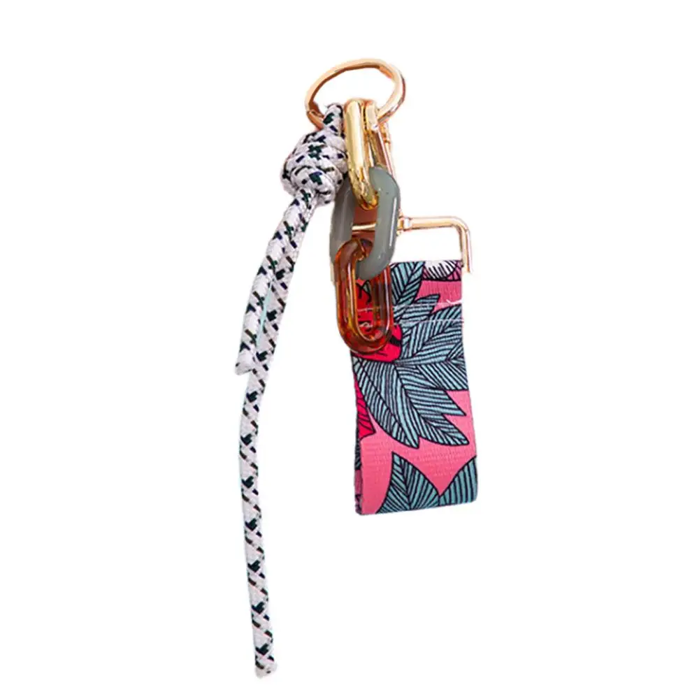 Colourful Key Rings New Bag Pendant Phone Ornament Women Men Bag Decor Keychain Hanging Pendants Woven Rope Stylish Key Chain