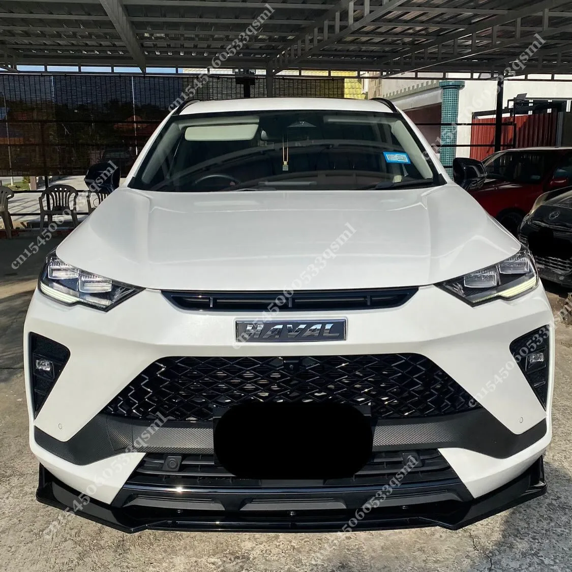 Front Bumper Lip Splitter Diffuser for GWM Haval H6S H6 GT 5-Door Coupe SUV 2021-2025 Spoiler Body Kit Accessories Gloss UV Coat