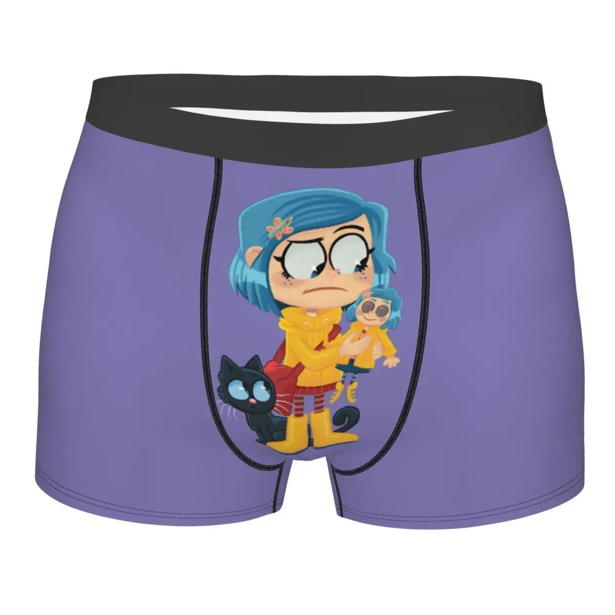 

Мужское модное винтажное нижнее белье коралина на заказ, трусы-боксеры с героями мультфильмов ужасов, дышащие шорты, трусы, трусы