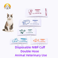 Veterinary Disposable Blood Pressure Cuff NIBP Cuffs Double Tube Two Hose For Animal NIBP Diagnostic Monitor 5 Sizes Available