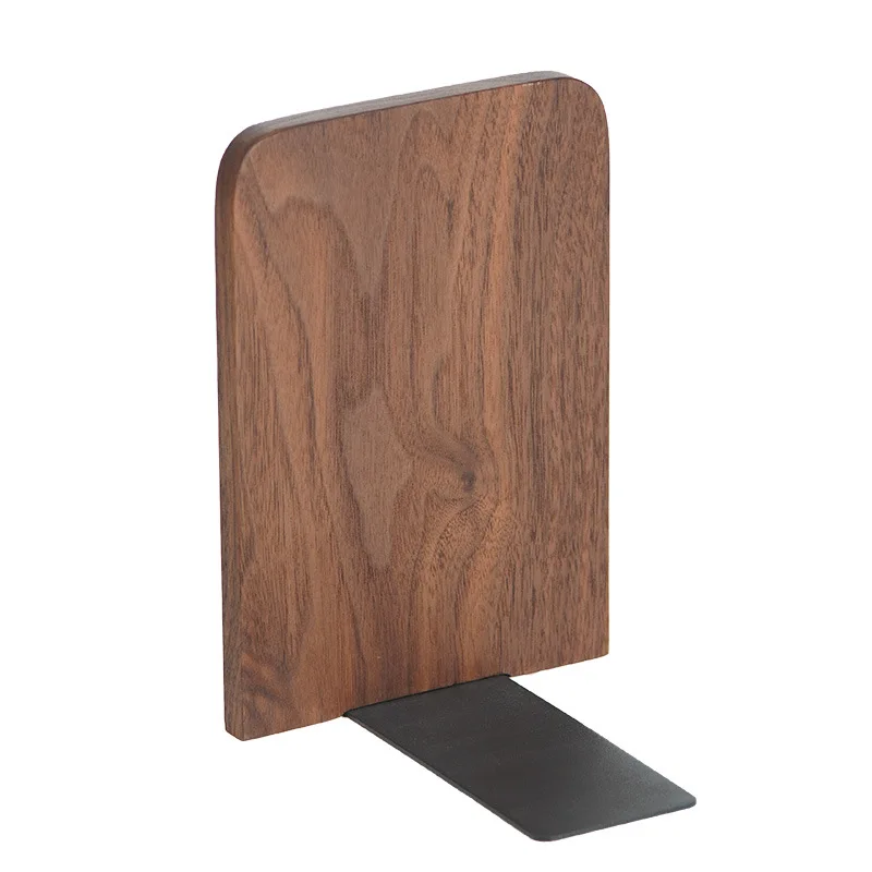 Buchstütze aus massivem Holz aus schwarzem Walnussholz, kreativ, einfach, für den Schreibtisch, Büro, Buchstütze, Buchständer, bewegliche Buchstütze, Aufbewahrungsdisplay