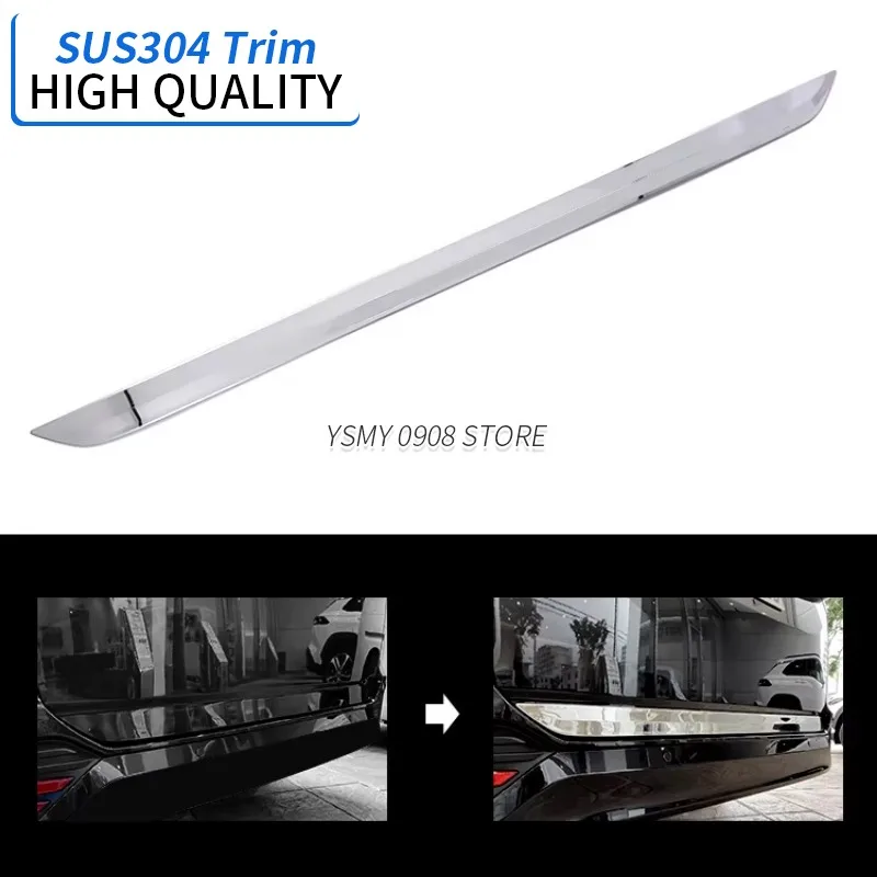 1PCS Car Exterior Chrome Rear Trunk Molding Cover Trim Rear Gate Trim for Voxy Noah 90 2022 Stainless Steel Accessories