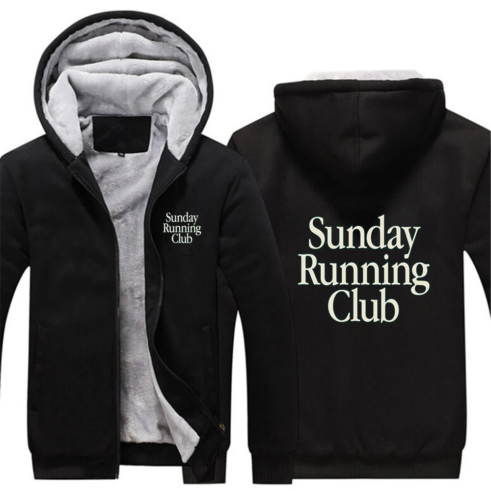 

Мужская утепленная хлопковая толстовка на молнии с принтом от бренда Sunday Running Club, осенне-зимняя, с цветными вставками, новинка 2026 года