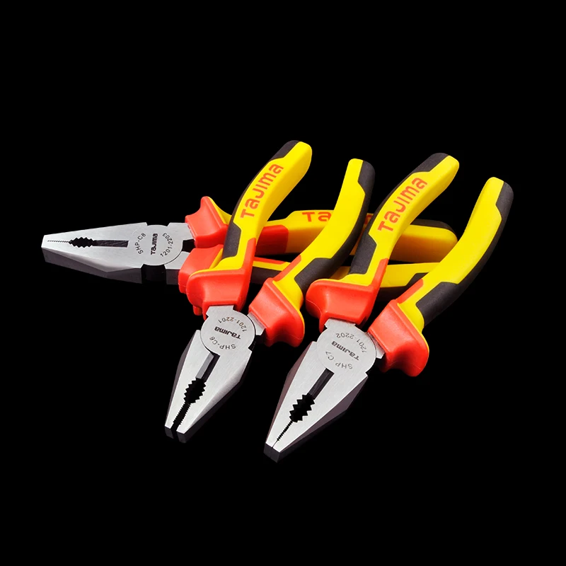 Tajima American three-color handle wire pliers Multi-functional electrical pliers pliers Industrial grade SHP series