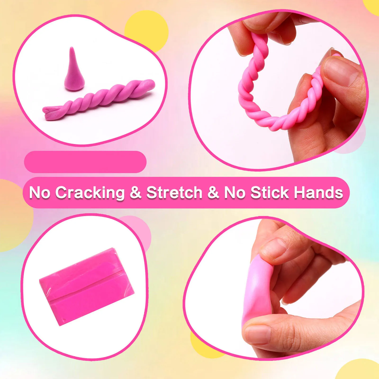 Farben Polymer Clay Blöcke mit Werkzeug Kit Form Handwerk Nicht Backen Getrocknete Keramik Anfänger Kinder Diy Zubehör Material Paket
