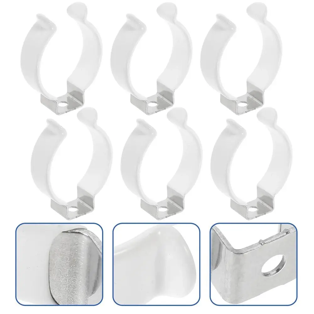 5Pcs Fixing Clips Spring Terry Clip Clamp Holders Base Tool Lamp Tube Clip With Rubber Protection T3/T4/T5/T6/T7/T8/T9/T10