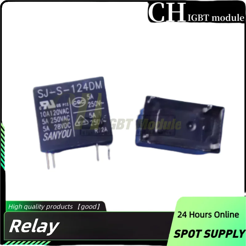 Relé SJ-S-105LM, 112DM, 124DMH, normalmente abierto, 5A, 10A, 4 pines
