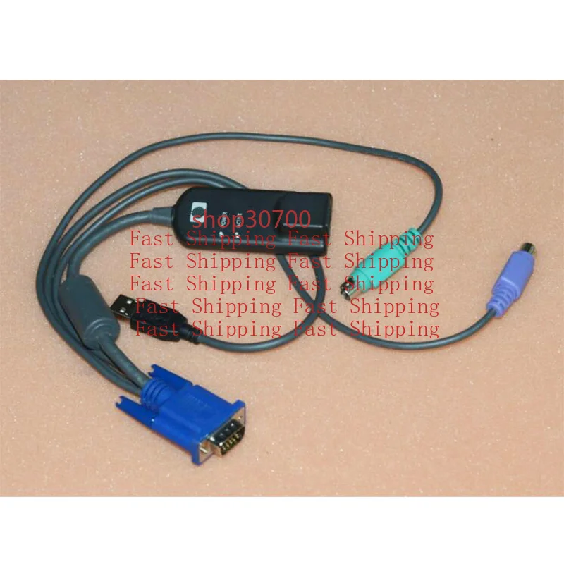 A=For HP USB PS/2 KVM Virtual Media Interface Cable AF604A, 414619-001, 520-439-505 520-439-503100%