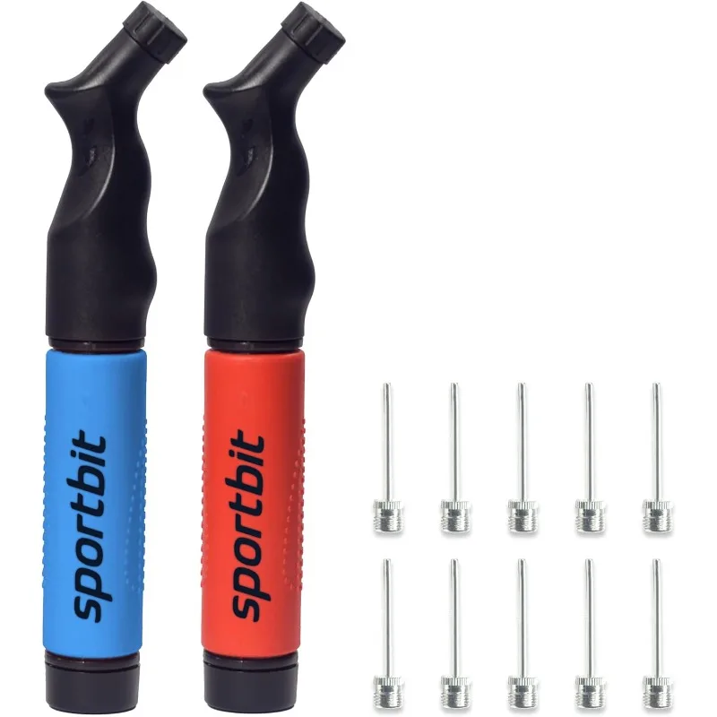 

SPORTBIT Ball Pump for Sports Balls - Push & Pull Inflating System - Hand Pump for All Exercise Balls - Volleyball Pump, Basketb