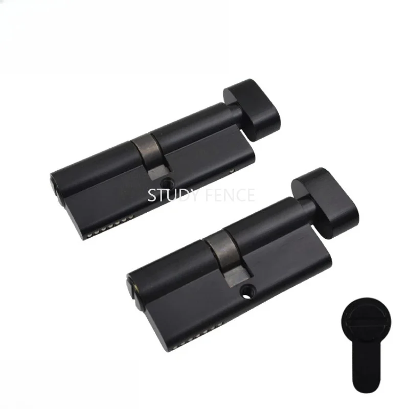 Room Copper Lock Core Indoor Door Black Lock Core Anti Theft Door Lock Core Single Open Household Hardware Accessories with Key