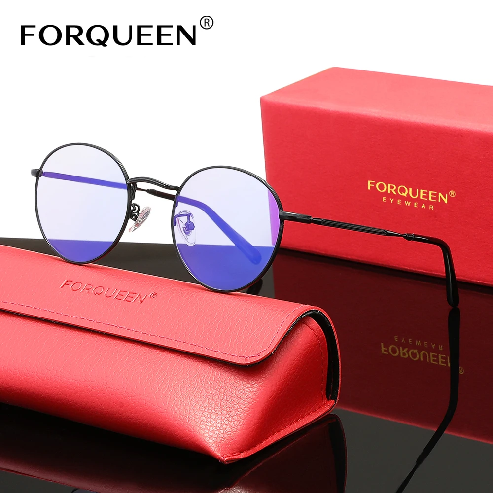 

FORQUEEN мужские очки с блокировкой синего света, матовые очки с защитой от синего луча, женские прозрачные линзы, модные модные очки