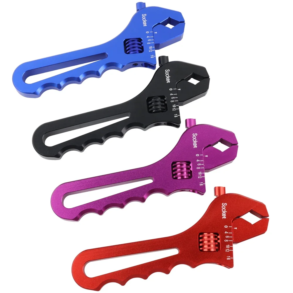 Adjustable AN3-AN16 Aluminum WRENCH HOSE Fitting Tool Aluminum Spanner AN 3 4 6 8 10 12 16