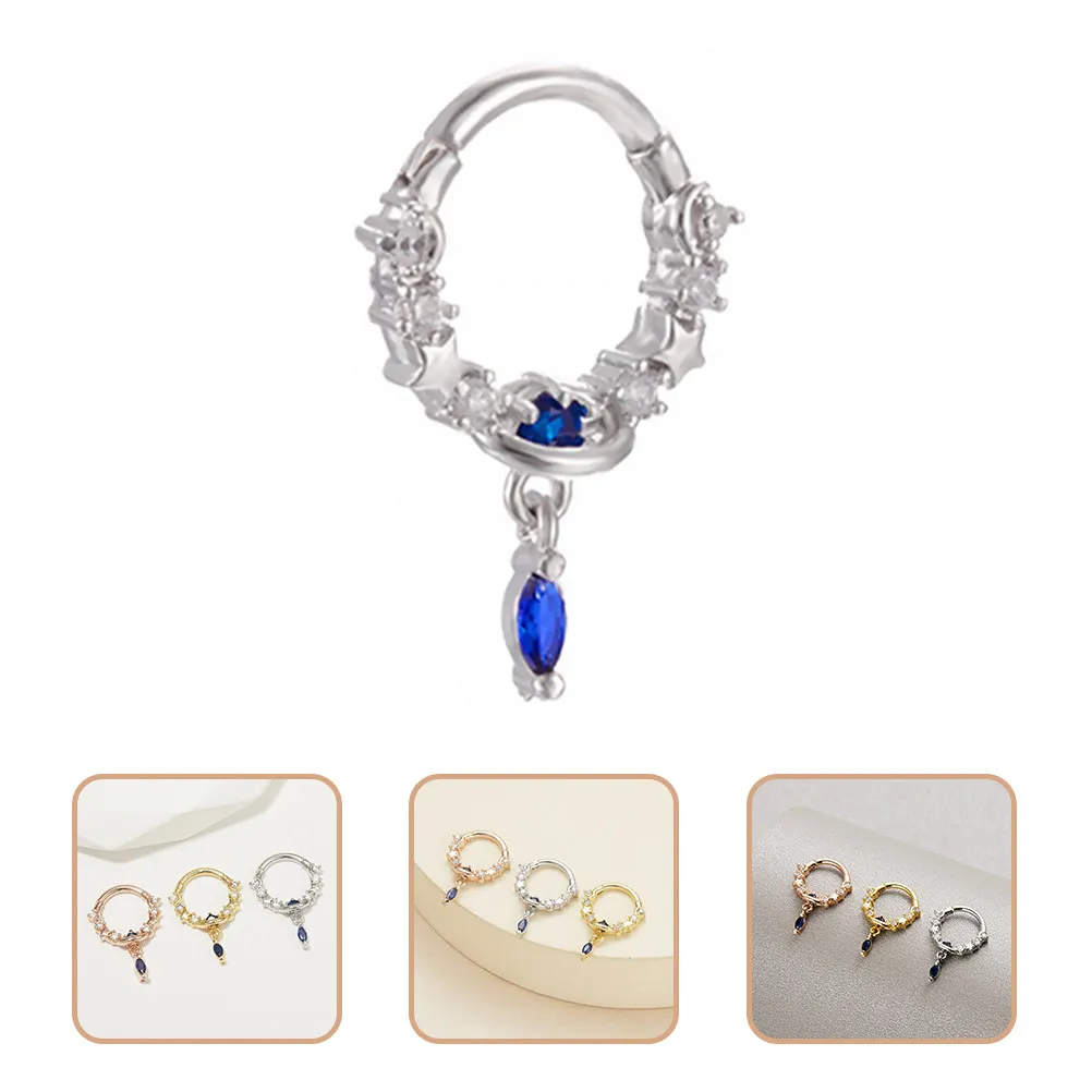 Anillo de Nariz de Acero de Titanio con Forma de Luna, Superficie Pulida, Ajuste Cómodo, Uso Multiusos como Aro de Nariz, Pendiente de Cartílago, Joyería para Tragus