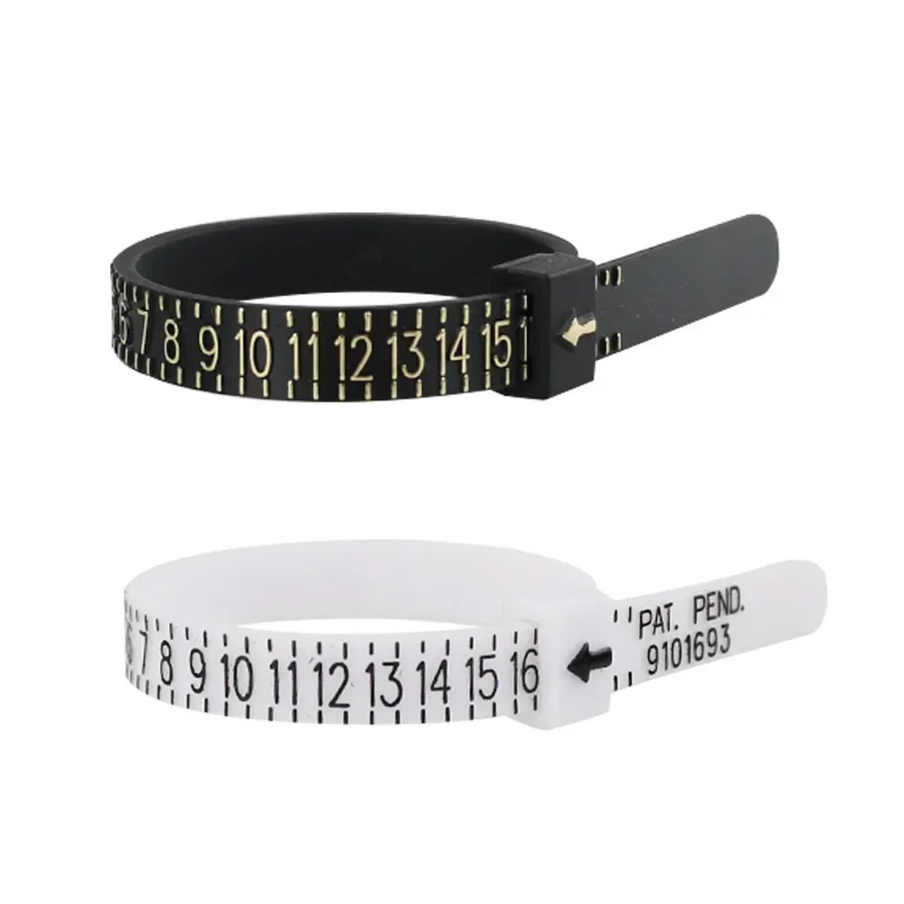 

PHYHOO Plastic UK US EU JP HK Size Ring Size Measuring Tools Finger Gauge Ring Sizer Belt Measurement Tool Jewelry Accessor
