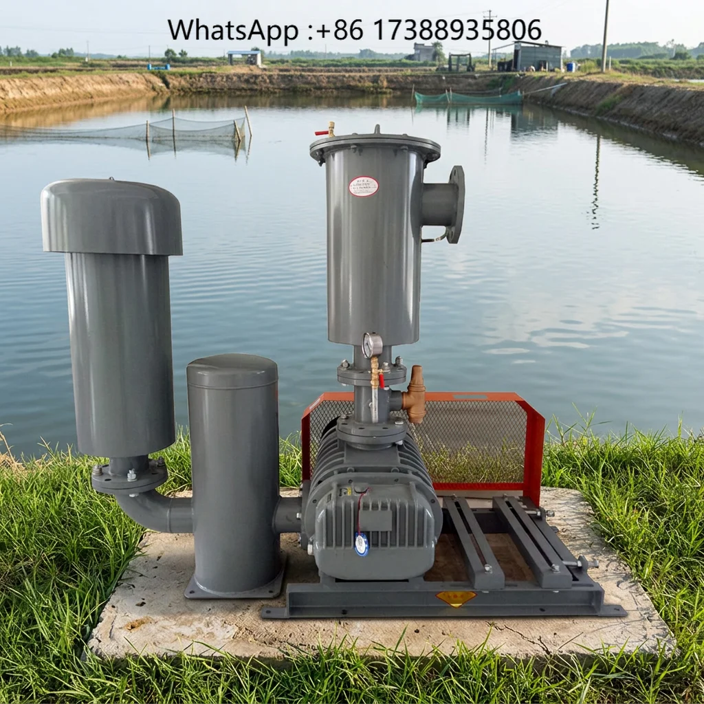 Hot Sale 4hp 5hp 6hp High Efficiency Three Lobes Roots Air Pump Blower for Fish Farm
