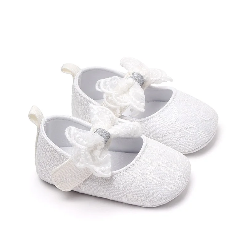 

Infant Baby Girls Shoes Non-Slip Soft Soled Lace Bowknot Flats Toddler First Walker Spring Autumn Princess Shoes