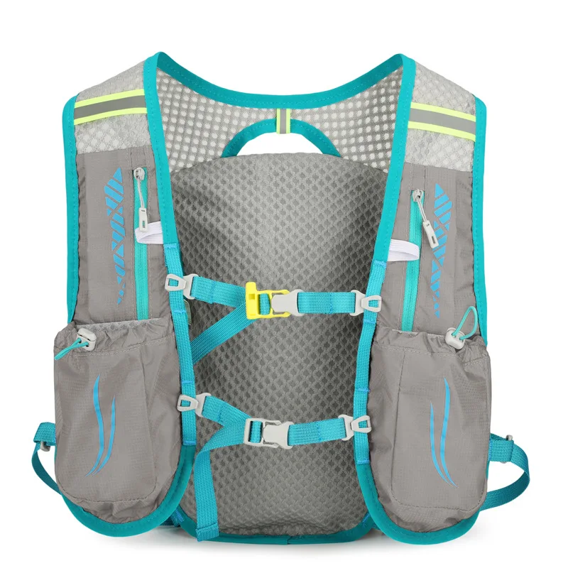 

Outdoor Running Phone Bag Hiking Vest Pack Cycling Walking Backpack Lightweight Sports Storage Bag with Water Bottle Holder