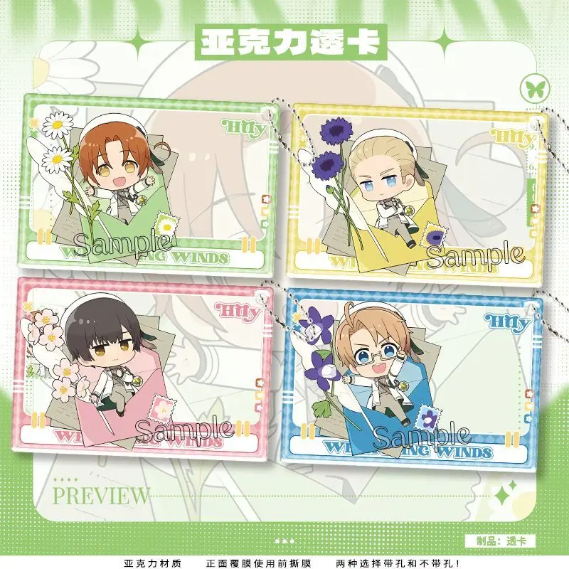 Llavero Axis Powers Hetalia para mujer, llavero Cos Gratte para hombre, llavero de tarjeta transparente, llavero acrílico, colgante Feliciano, regalo