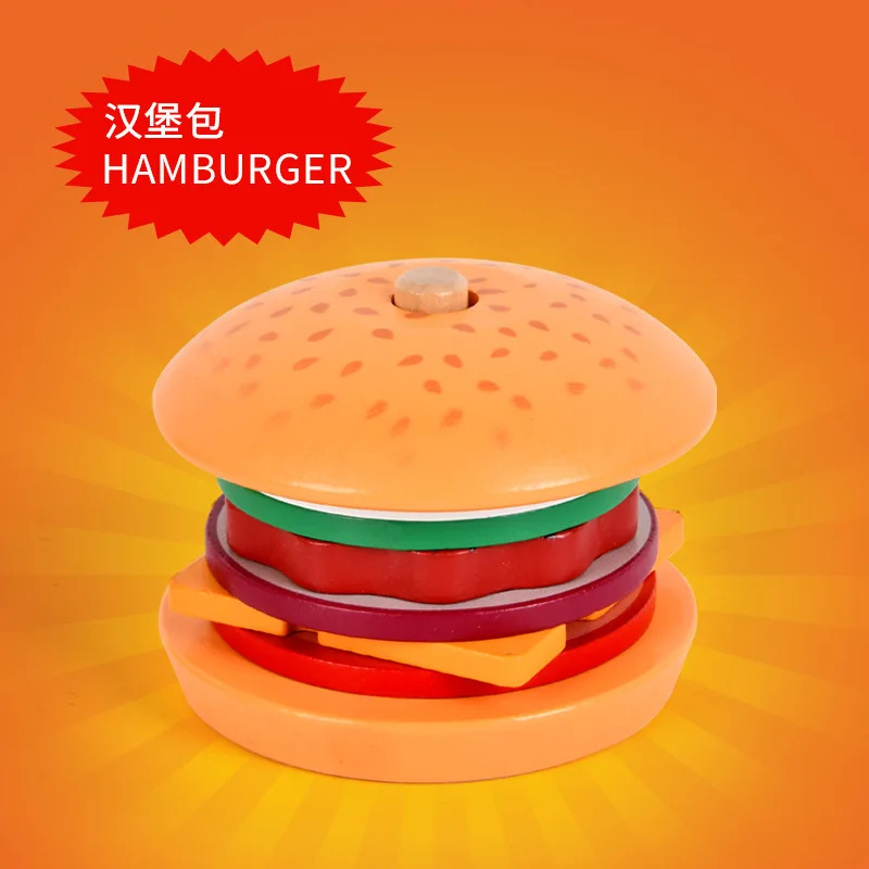 Mini House Sandwich Burger Set Toys for children's simulato Food Matching Baby Early Education puzzle blocks