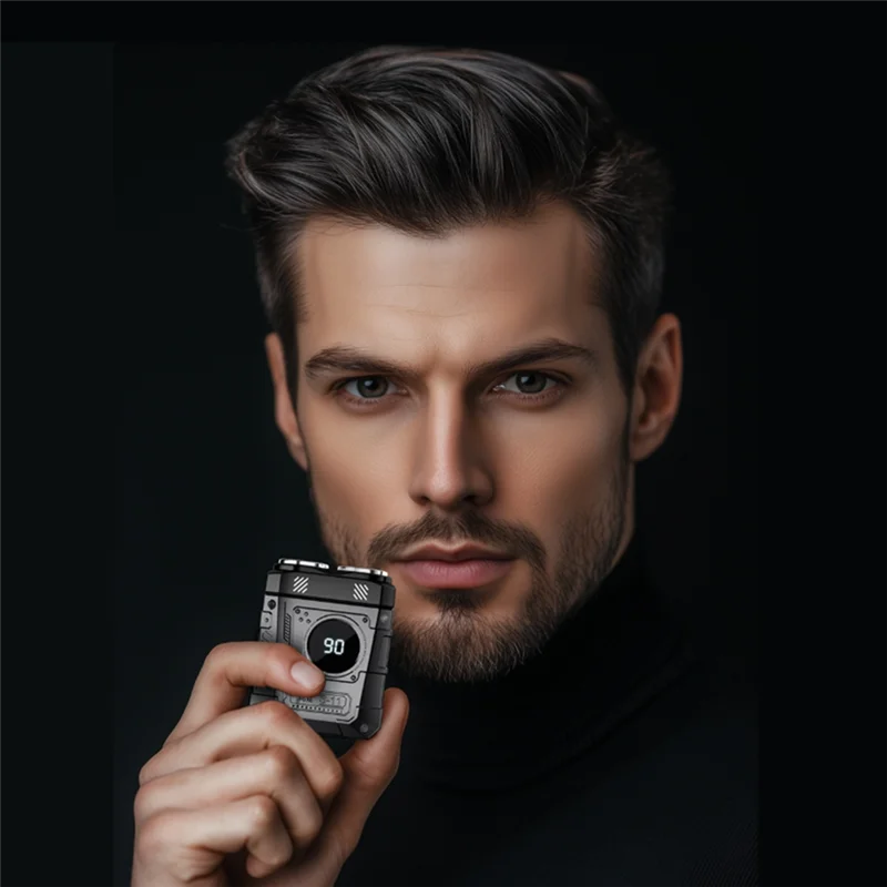 WHYY-Mini Elektrisch Smart Scheerapparaat Huishoudelijke Auto Dual Blade Digitale Display Krachtige Baardtrimmer Tool 36Db