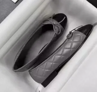 Chaussures plates de Ballet à nœud pour femmes européennes et américaines, nouvelle collection 2025