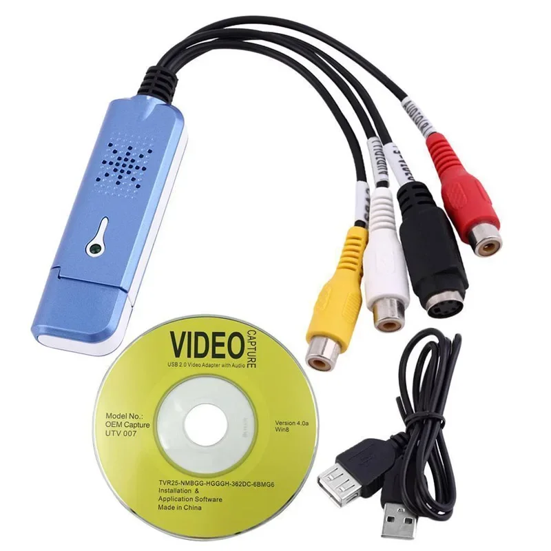 New USB 2.0 Converter Audio Video Card Capture Grabber Adapter TV Tuner  for Win/XP/7/8/10 NTSC PAL PC Computer