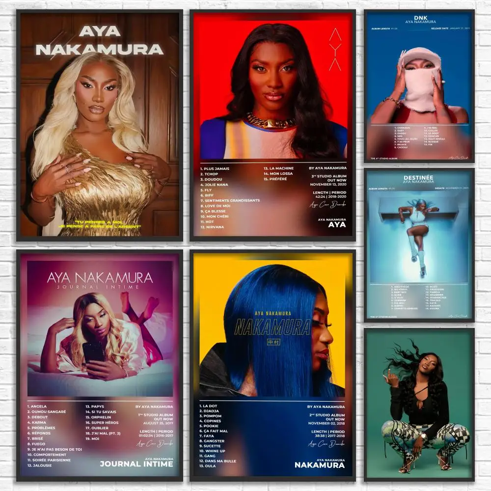 French Pop-R&B Singer A-Aya Nakamura Poster Versatile HD Waterproof Wall Art Self-Adhesive Decor for Any Space Ideal Gift