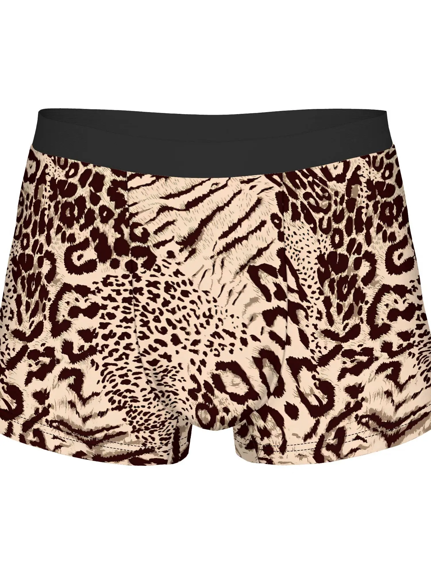 

Leopard Print Men'S Boxer Briefs, Style Print Breathable Underwear, Comfortable Daily And Casual Wear