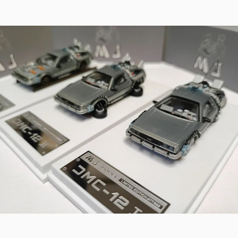 MJ 1:64 scale DeLorean DMC-12 Back To The Furture Alloy Car Model Classic Adult Collection Display Souvenirs Gift Boy toys