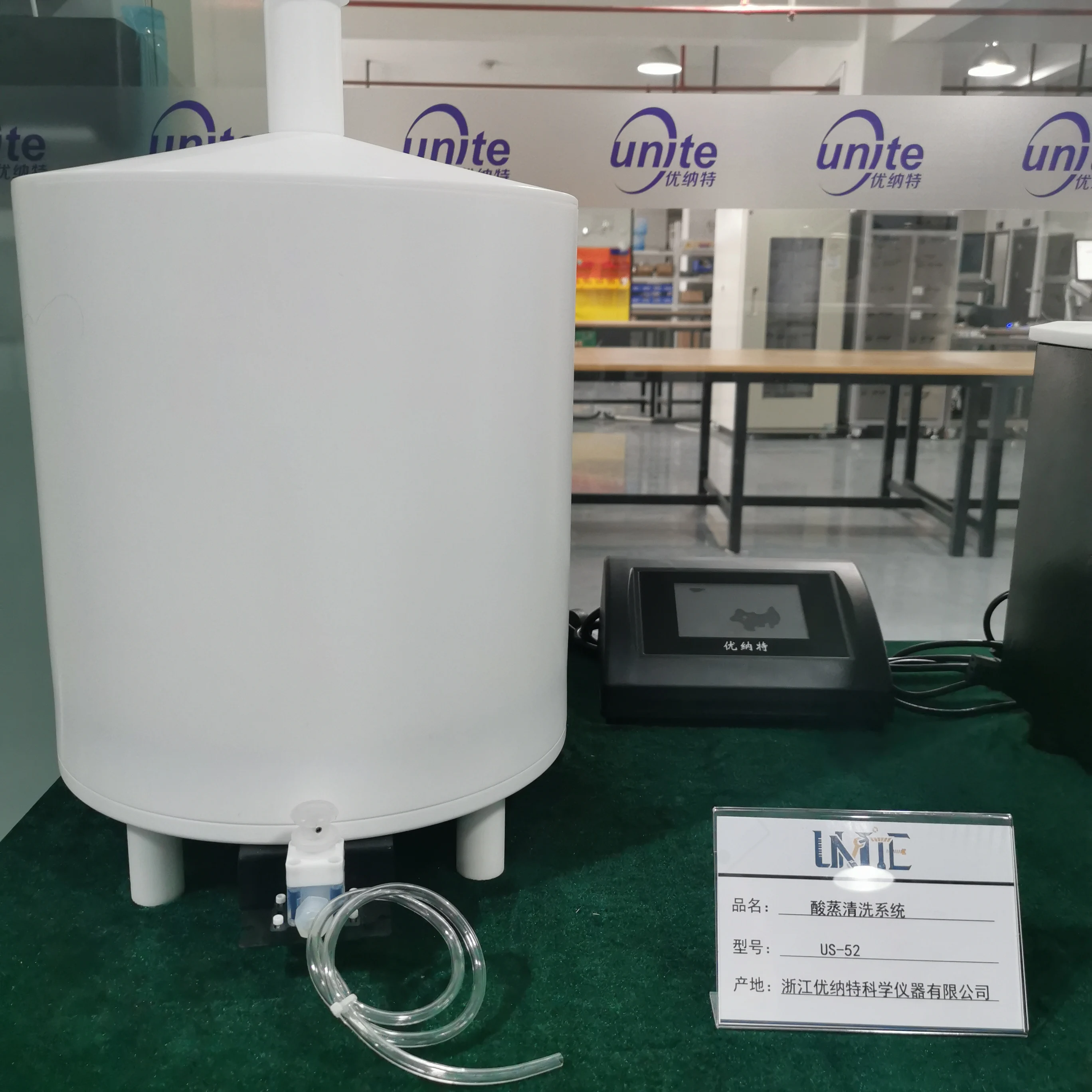 Acid Steam Cleaner com Touch Screen Controller, US-52 PTFE Material, Room Temp-240C, Equipado com 5 "Screen