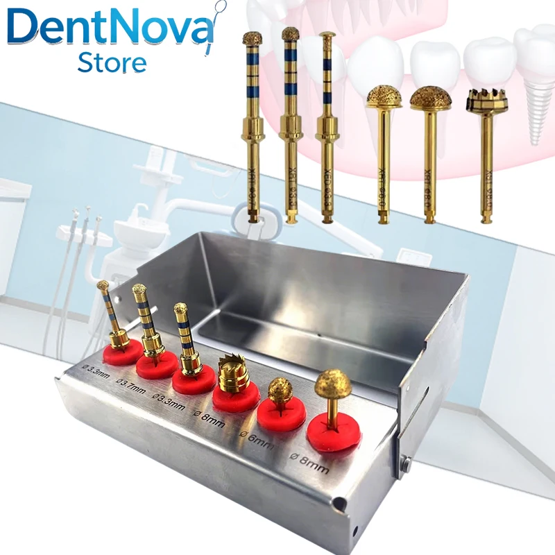 

Diamond Coated Sinus Lift Drill Set stainless steel lateral reamer bur kit professional dental surgical tools