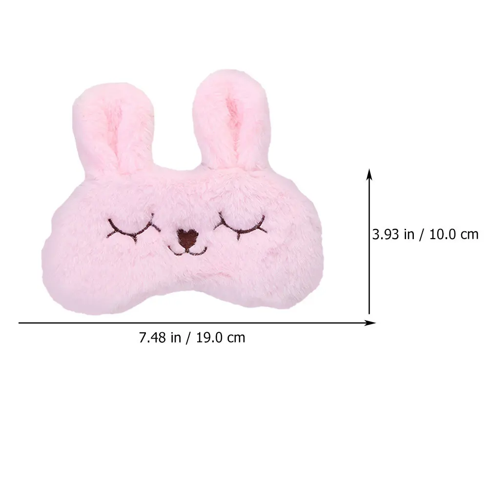 2Pcs Cute Rabbit Sleeping Eye Mask Gentle on Skin Washable Light Blocking Eyeshade for Better Sleep Comfortable Fashionable Gift
