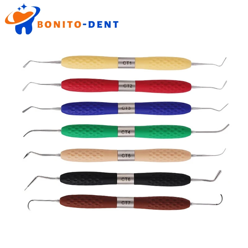 High Quality Dental Instruments Resin Composite Filling Set Aesthetic Restoration Kits Filler Spatula With Silicone Handle