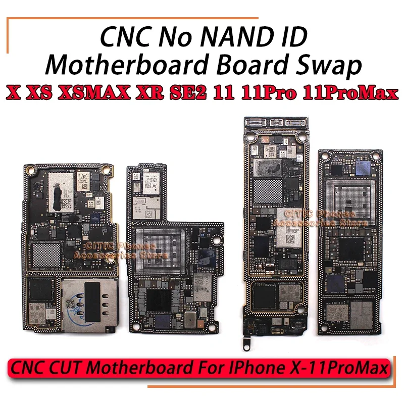 CNC CUT Motherboard For IPhone X Logic Board Xs Max Polishing CPU AP RF Board iPhone11 11Pro Max Switching CPU Baseband Cutting