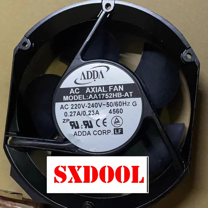 ADDA Axial Fan AA1752HB-AT for VFD Cabinets - 172x150x50mm, Dual Ball Bearing, Metal Frame, PBT Blades, High-Quality Cooling, AC