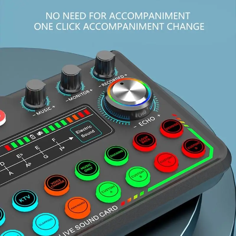 

Y1UB P99 Studio Grade Sound Card Condenser Mic Live Broadcast Auditory Noise Cancelling Wide Compatibility