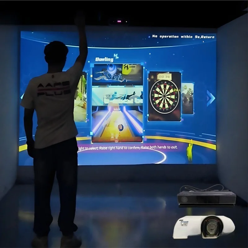 

Naked-eye 3D Holographic Projection, Children's Sports Somatosensory Game, Drainage Check-in Wall Interactive Projection