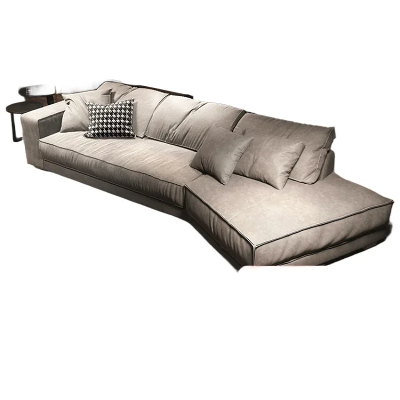 

Budapest special-shaped corner matte fabric sofa living room Italian minimalist modern linen removable and washable