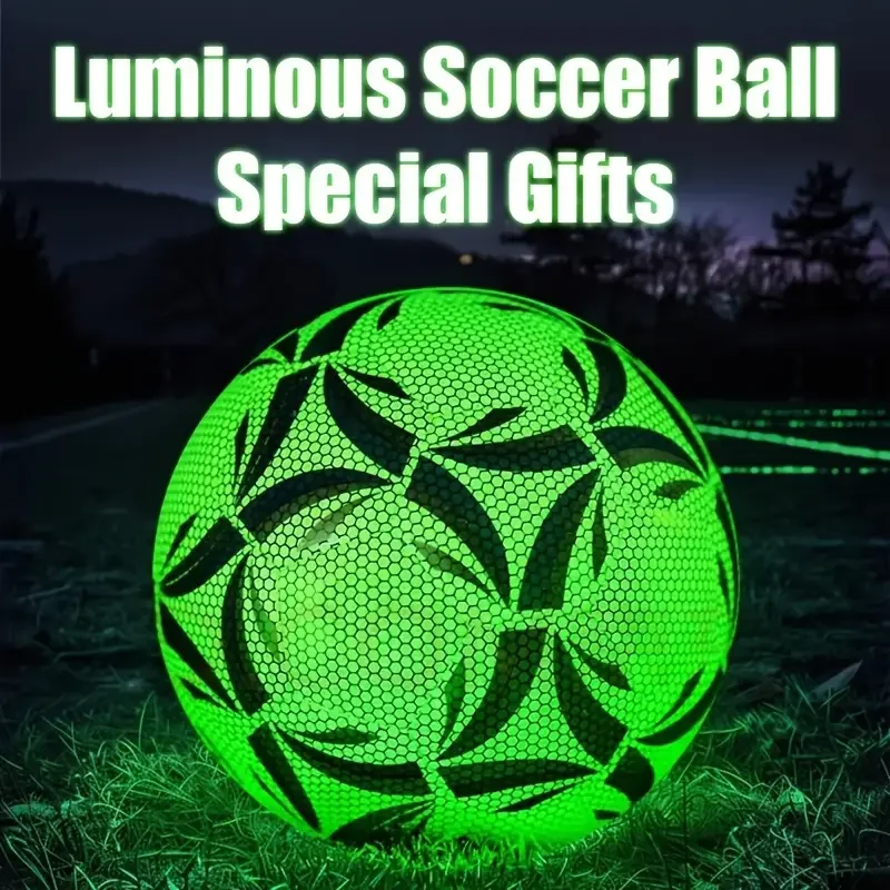 1Pro 사이즈 5 축구공 - 모든 날씨에서 사용 가능한 내구성, 기계 재봉 및 야광 디자인