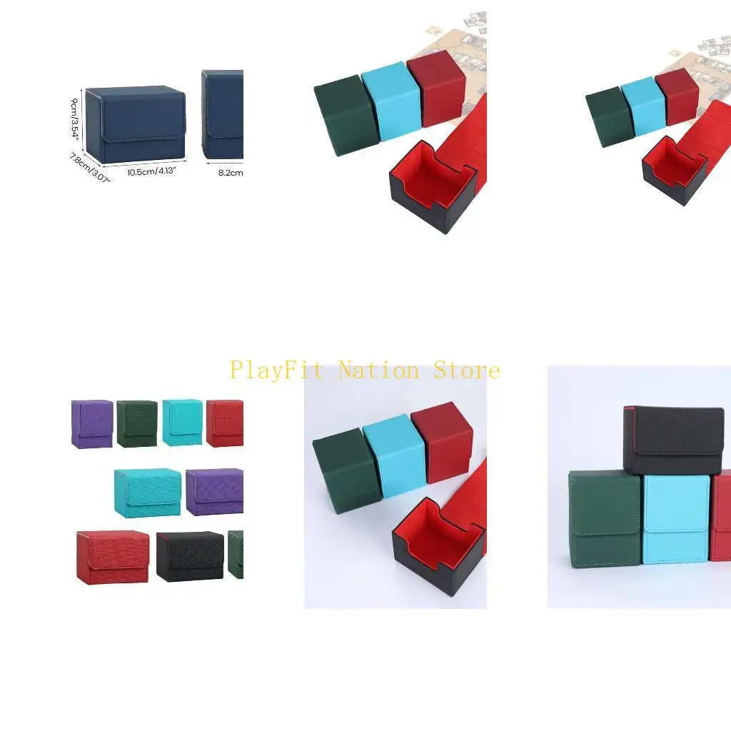 

242F Playing Cards PU Cards Storage Box Trading Card Carrying Box Deck Game Card Box