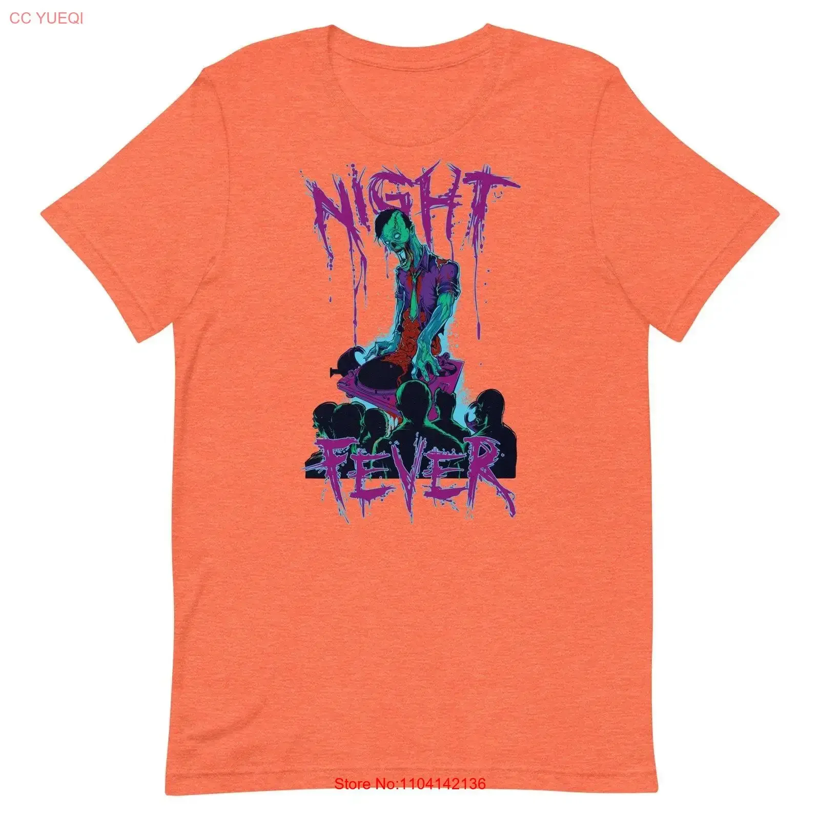 تي شيرت Night Fever للرجال أو النساء عتيق مغسول ومريح للجنسين ملابس مصممة متعددة الاستخدامات ملابس خروج قابلة للتنفس