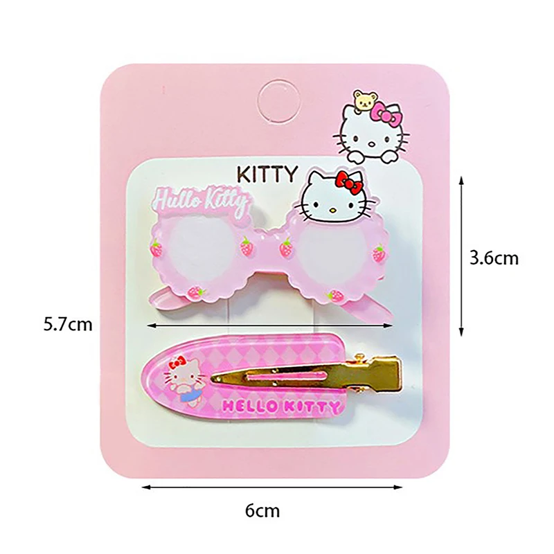 Sanrio Anime Hello Kitty Hairpin Cute Cartoon Kuromi My Melody Cinnamoroll Kawaii Art Fashion Hair Accessory Kawaii Girl Gift