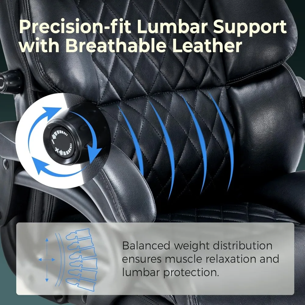 Прочный эргономичный настольный стул для больших пользователей: вместимость 500 фунтов, плюшевый комфорт.